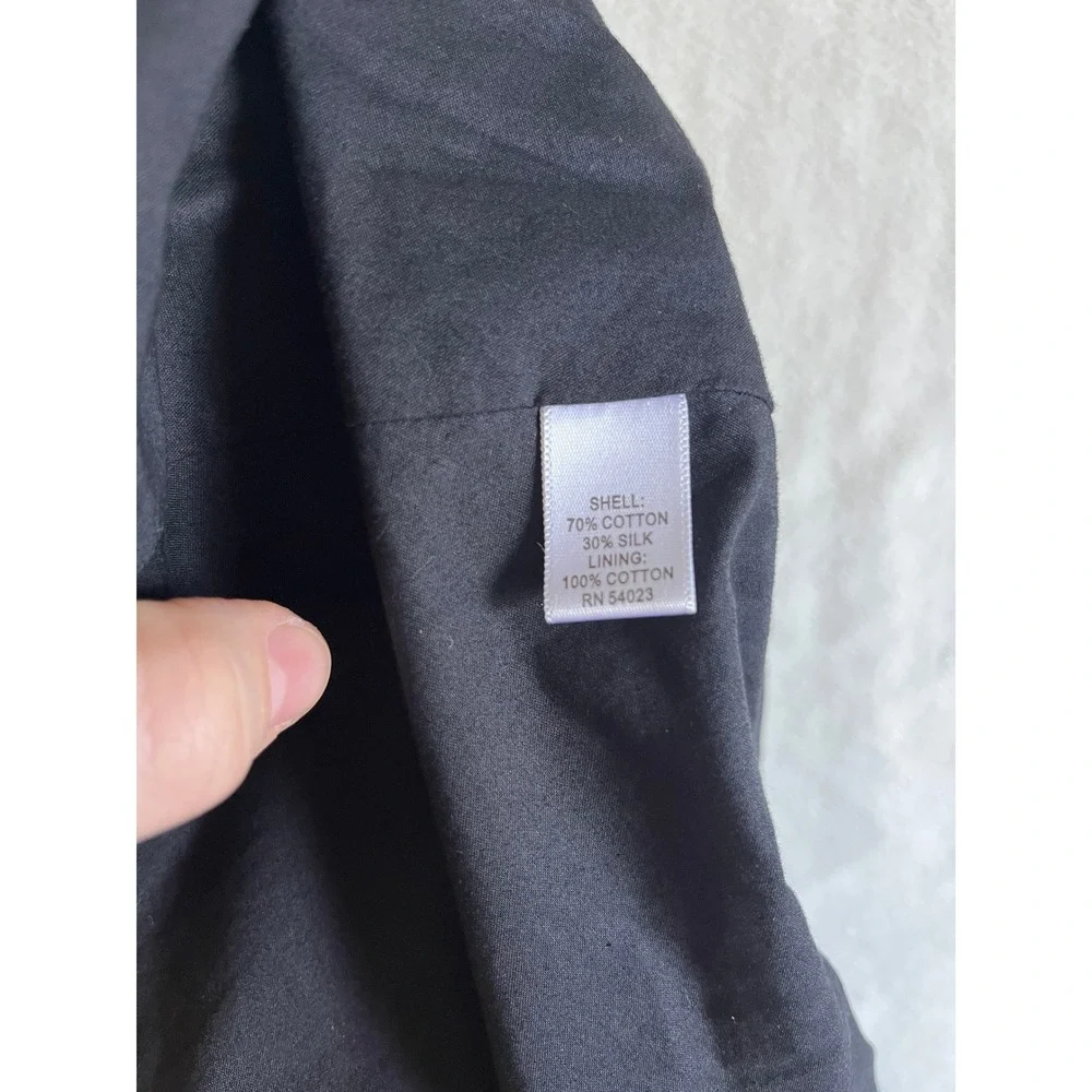 Banana Republic Cotton Silk Blend Black Skirt A-Line Pleated Women's 8 - Picture 4 of 7